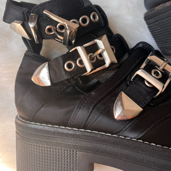 Jeffrey Campbell Mingus Buckle Strap Platform Bootie US 8 - Picture 2 of 7